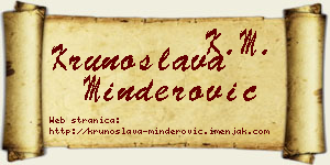 Krunoslava Minderović vizit kartica